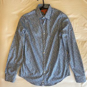 Light Blue Floral Egara Button Down